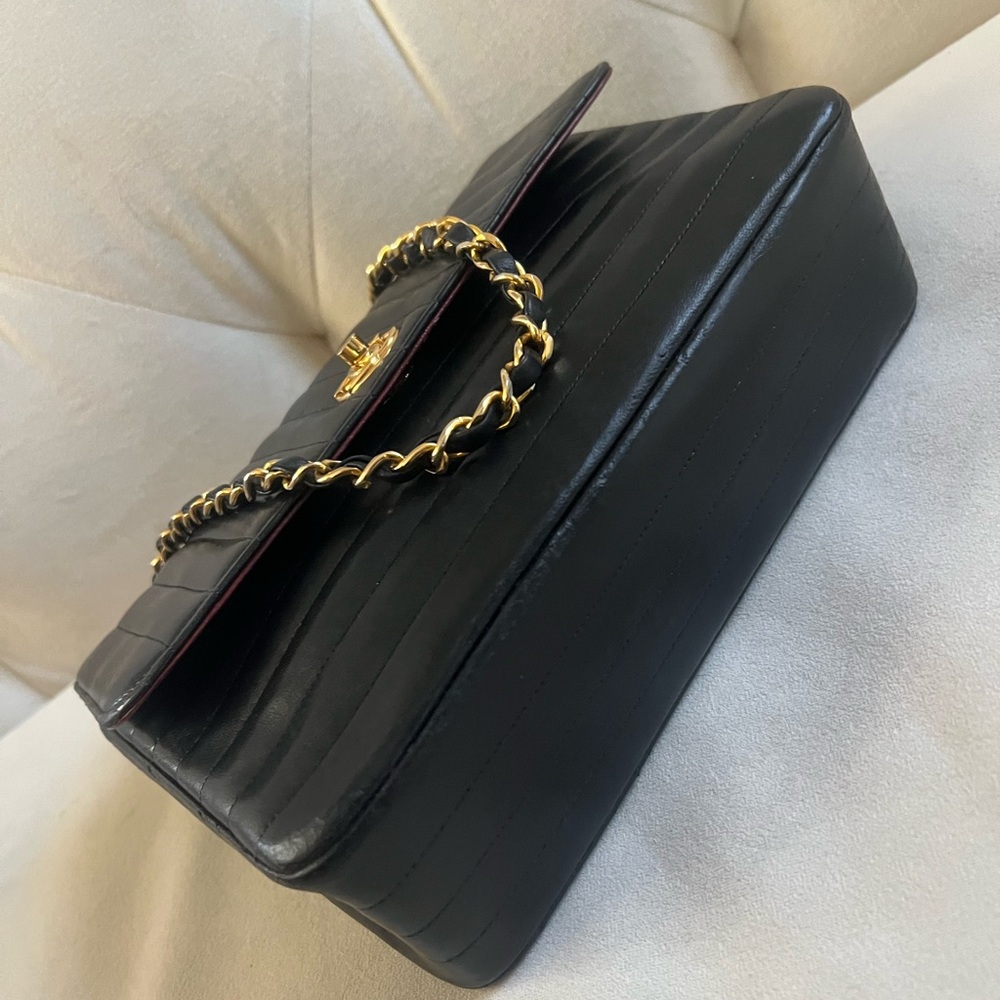 Chanel mademoiselle Lambskin 24k Gold Plated hardware Flap - Picture 6 of 14